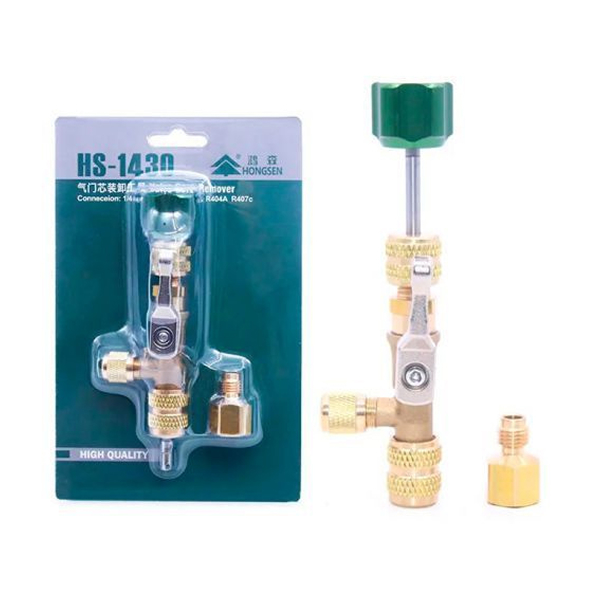 HS-1430 Вентиль для замены золотников под давлением 1/4" SAE с адаптером 5/16" (Hongsen)