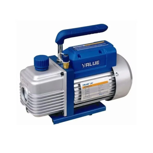 Насос вакуумный (2-ступ. 70 л/мин) с вакумметром и солен. вентилем SV225 (AFrost)