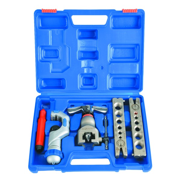 WK-806FT-L Набор ручных инструментов в кейсе (Вальцовка) (DSZH)с метрической и дюймовой плашками,труборезом и риммером